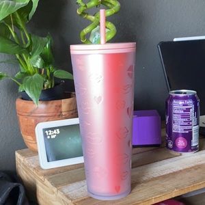 Rare Soft Touch Lips Starbucks tumbler